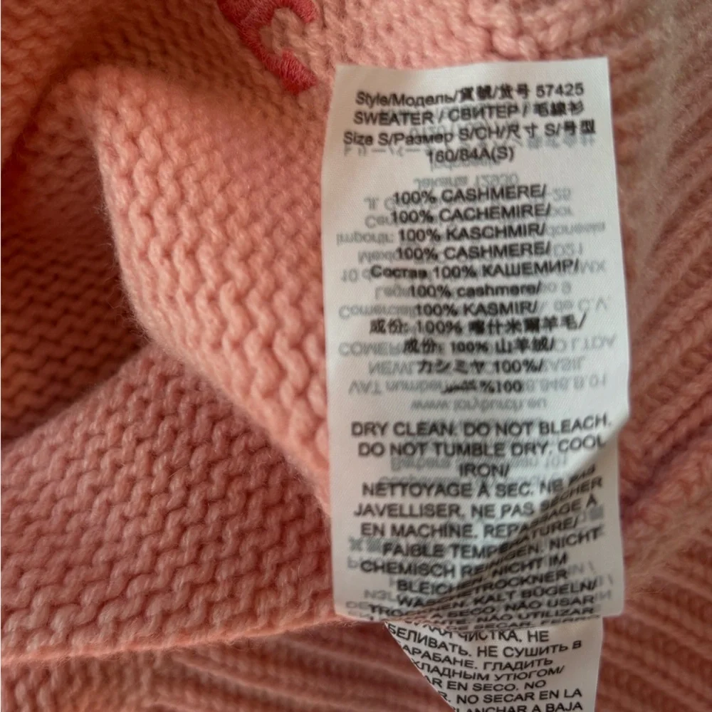 Tory Burch Cashmere Sweater in Blushing Pink Size Small
